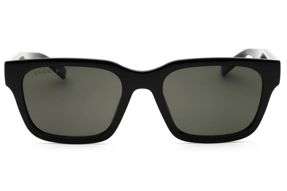 NWT Gucci GG1857S-005 Black Rectangular 55mm Sunglasses